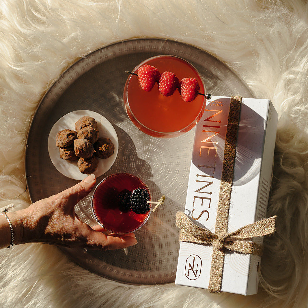 Nine Tines gift box with cocktails